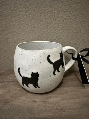 Cobwebs & Cauldrons Black Cat Mug